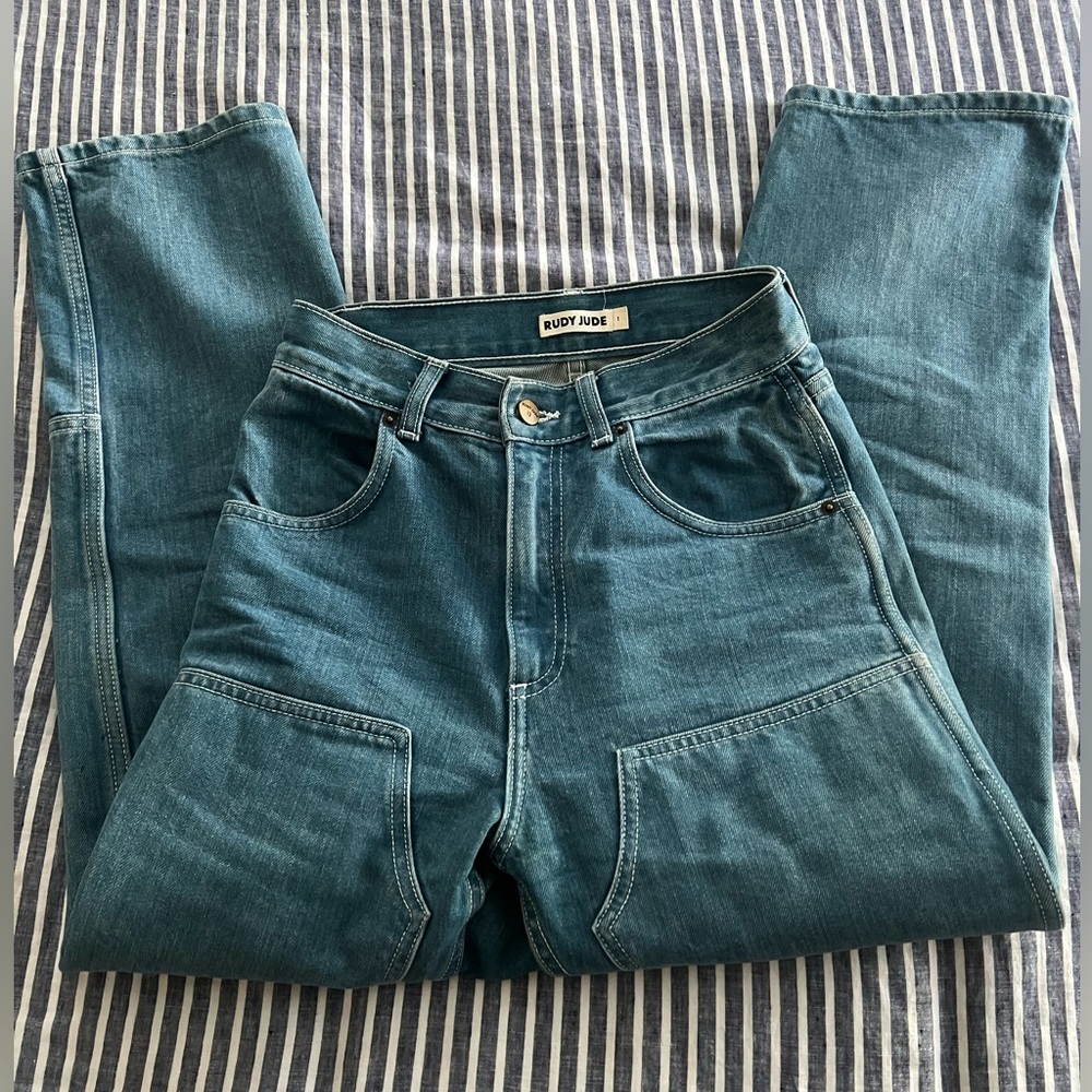 Rudy Jude utility jeans in pale indigo
